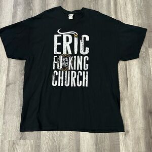 Eric Fu-king Church Fu King 2XL XXL black tee shirt country music